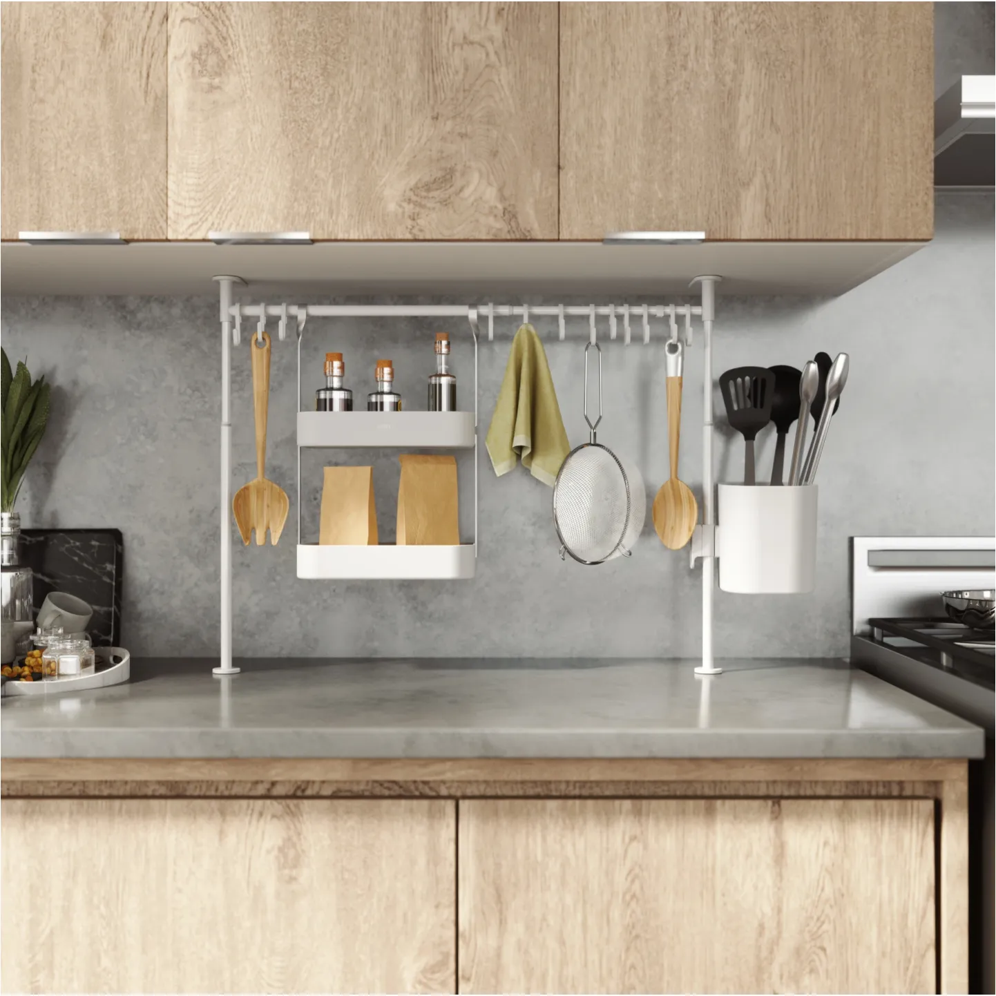 ANYWHERE TENSION KITCHEN ORGANIZER