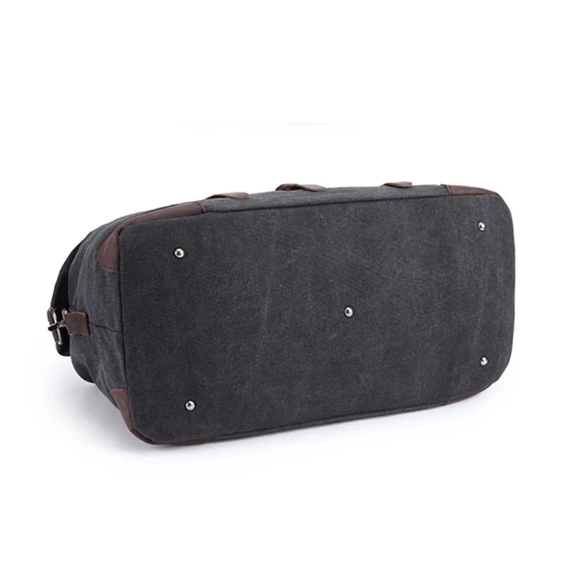 Canvas Travel Bag Canvas And Full Grain Leather Duffle Bag Leather With Canvas Weekender Bag