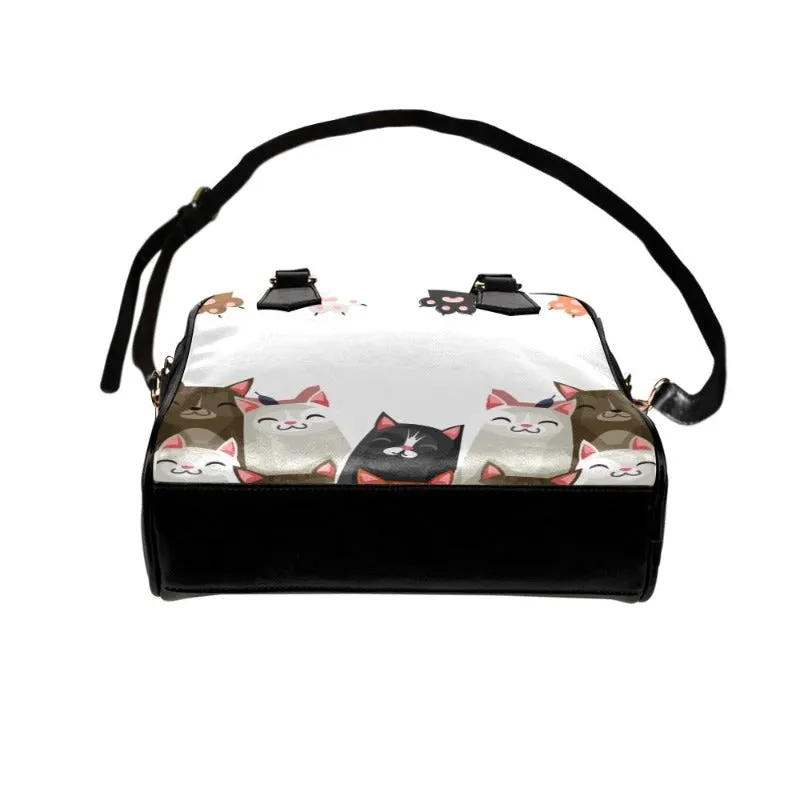 Cat Paw Print On Shoulder Handbag For Women