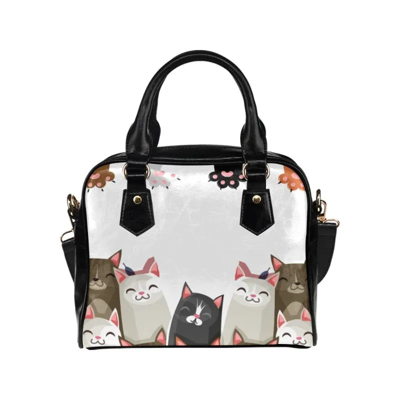 Cat Paw Print On Shoulder Handbag For Women