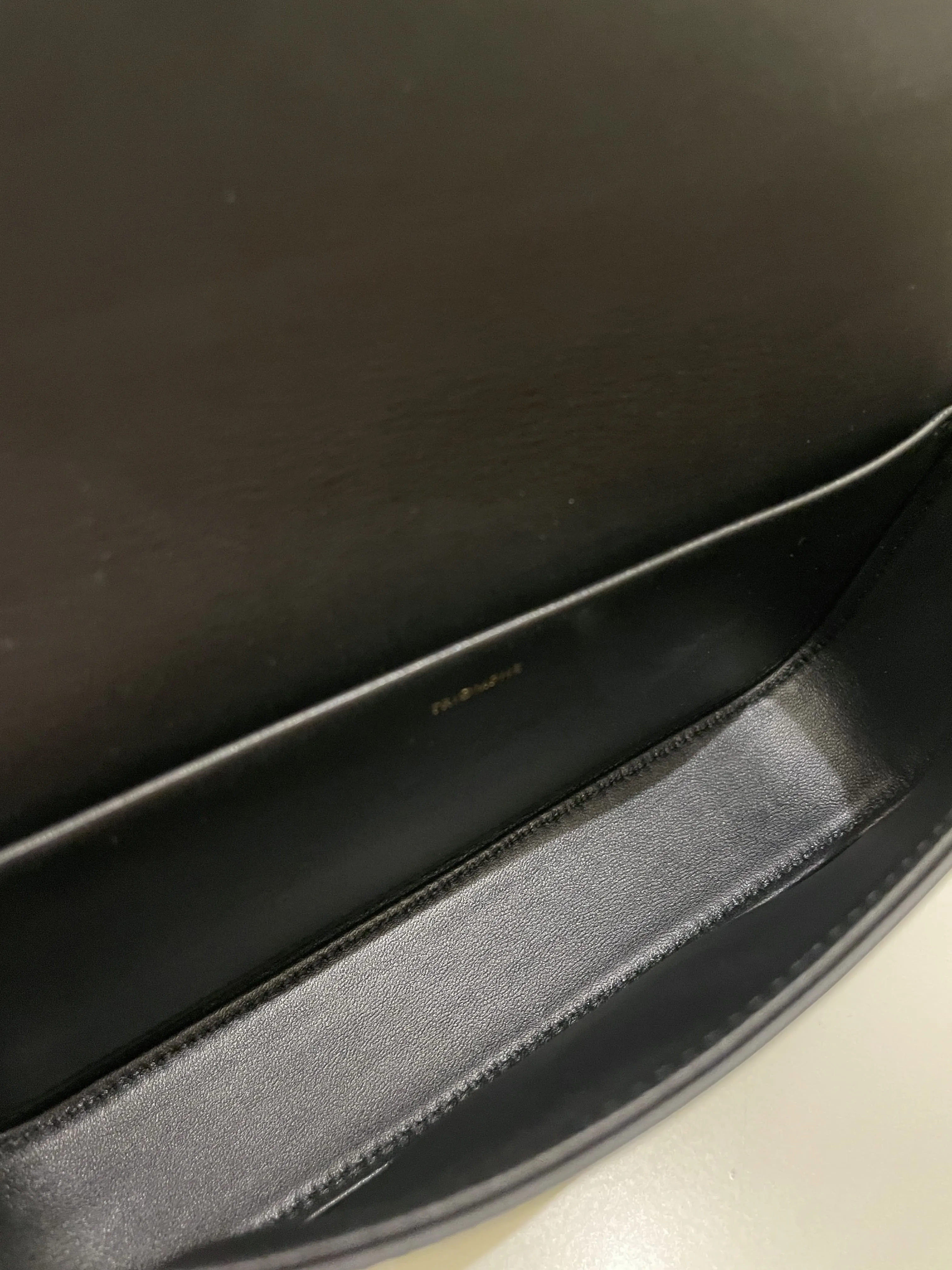 Celine Triomphe Bag Black Glazed Calfskin