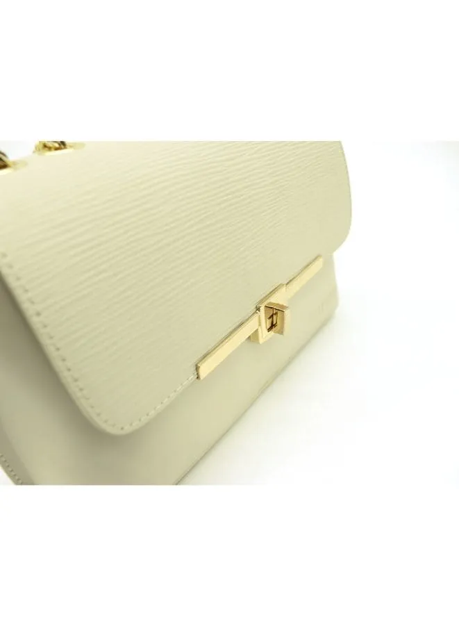 Galitizine Cream Color Women's Purse with adjustable shoulder strap