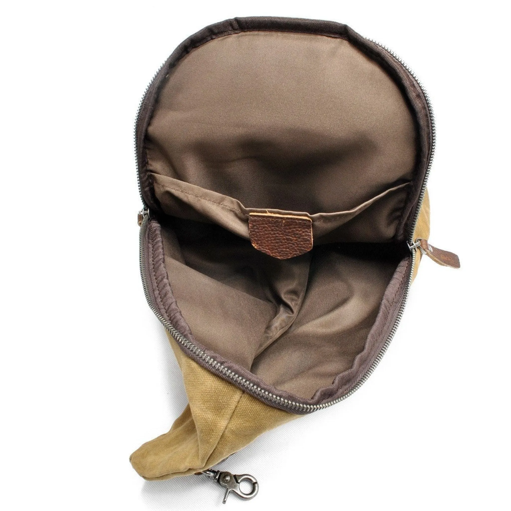 Handmade Leather Canvas Chest Bag