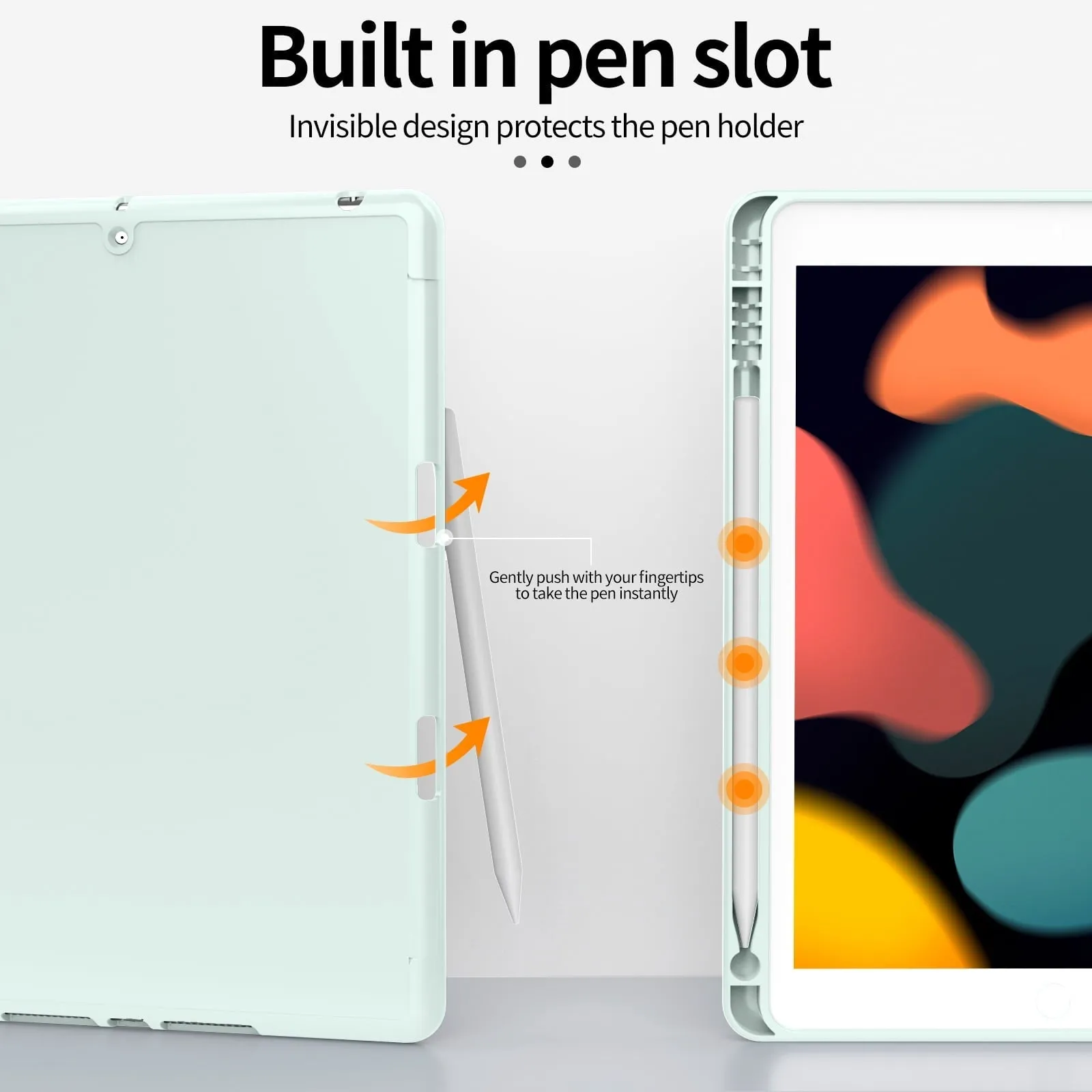 iPad 10.2 Case for iPad 9th Generation 2021 /iPad 8th Generation 2020 / iPad 7th Gen 2019 with Pencil Holder, Auto Sleep/Wake for Slim Soft Back Smart Cover, iPad 10.2 inch Case, Black
