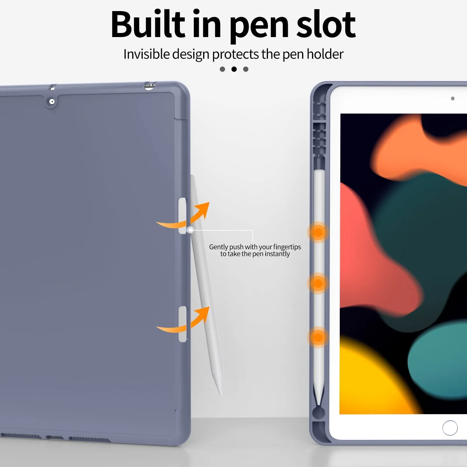 iPad 10.2 Case for iPad 9th Generation 2021 /iPad 8th Generation 2020 / iPad 7th Gen 2019 with Pencil Holder, Auto Sleep/Wake for Slim Soft Back Smart Cover, iPad 10.2 inch Case, Black