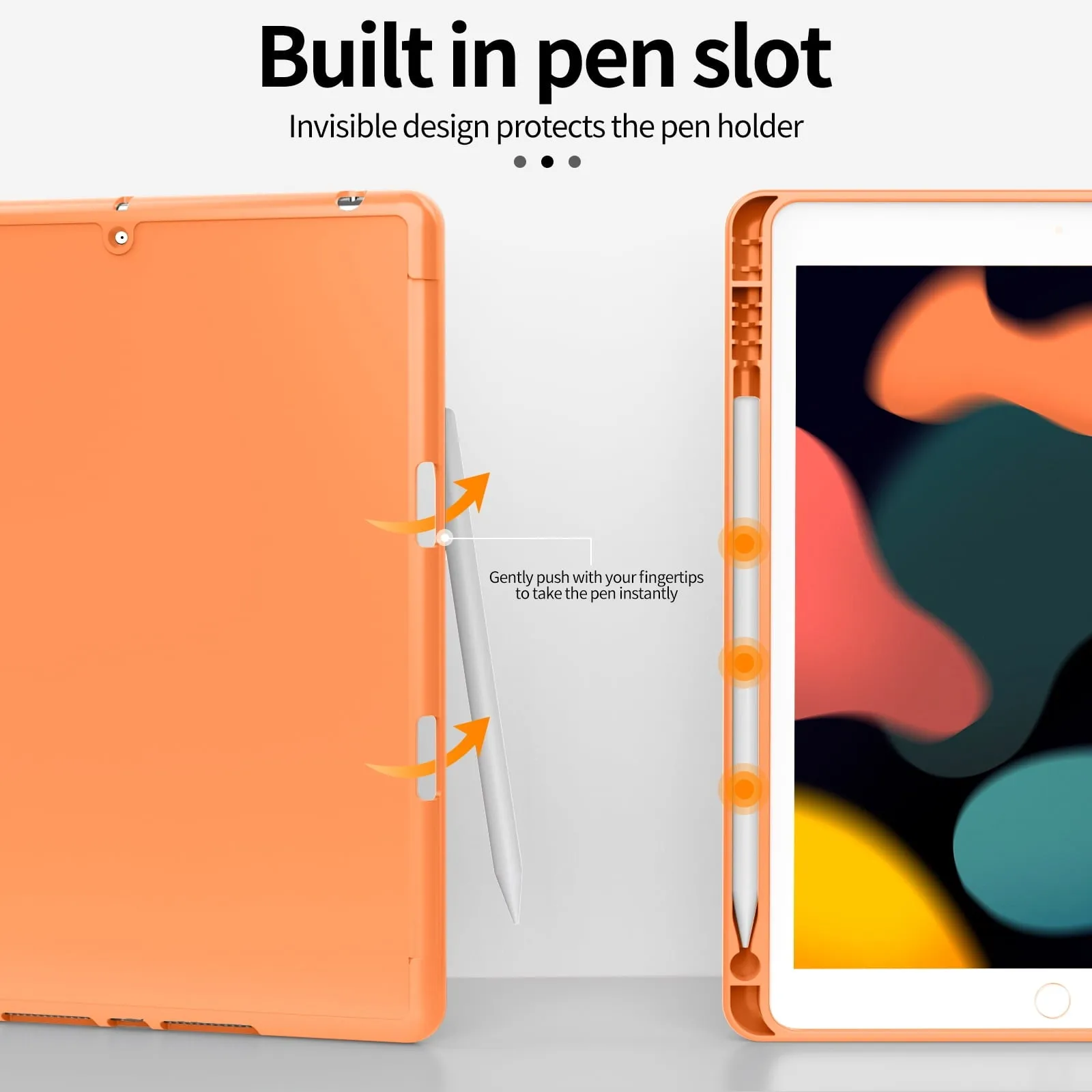 iPad 10.2 Case for iPad 9th Generation 2021 /iPad 8th Generation 2020 / iPad 7th Gen 2019 with Pencil Holder, Auto Sleep/Wake for Slim Soft Back Smart Cover, iPad 10.2 inch Case, Black