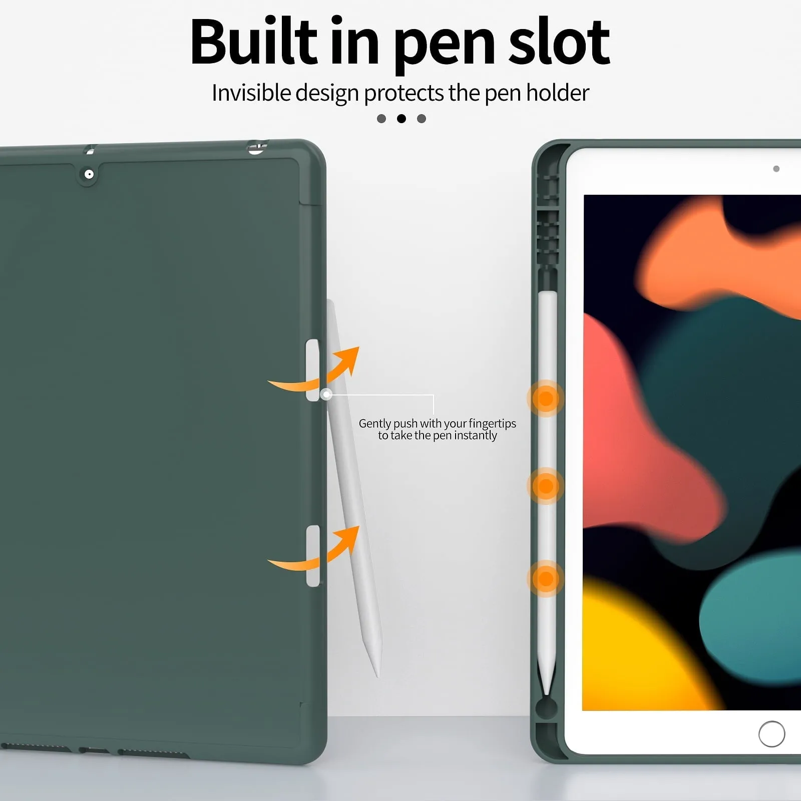 iPad 10.2 Case for iPad 9th Generation 2021 /iPad 8th Generation 2020 / iPad 7th Gen 2019 with Pencil Holder, Auto Sleep/Wake for Slim Soft Back Smart Cover, iPad 10.2 inch Case, Black