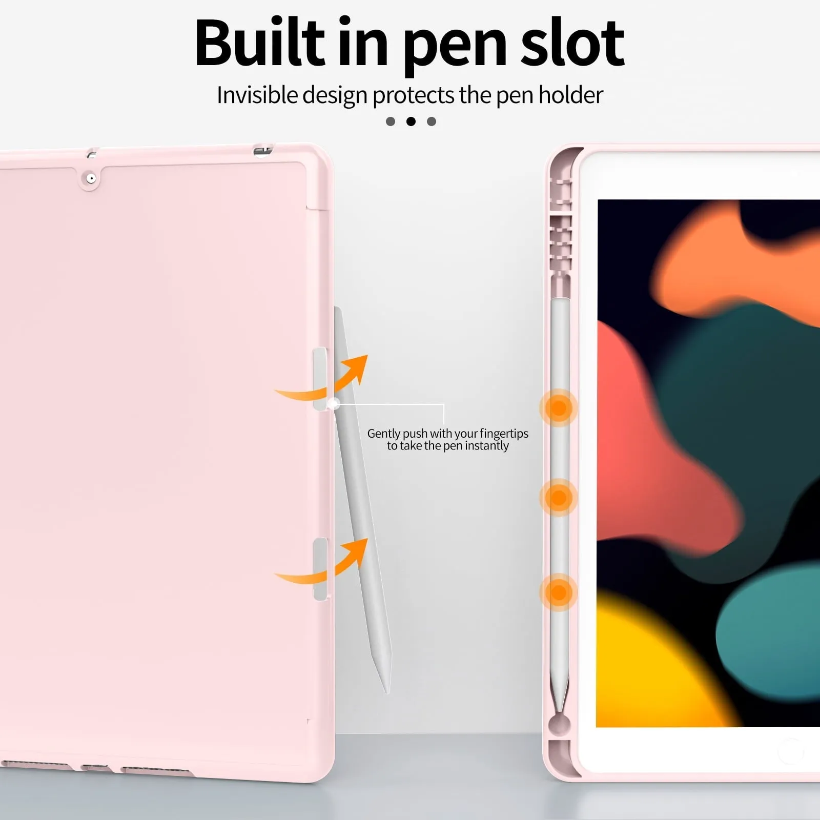 iPad 10.2 Case for iPad 9th Generation 2021 /iPad 8th Generation 2020 / iPad 7th Gen 2019 with Pencil Holder, Auto Sleep/Wake for Slim Soft Back Smart Cover, iPad 10.2 inch Case, Black