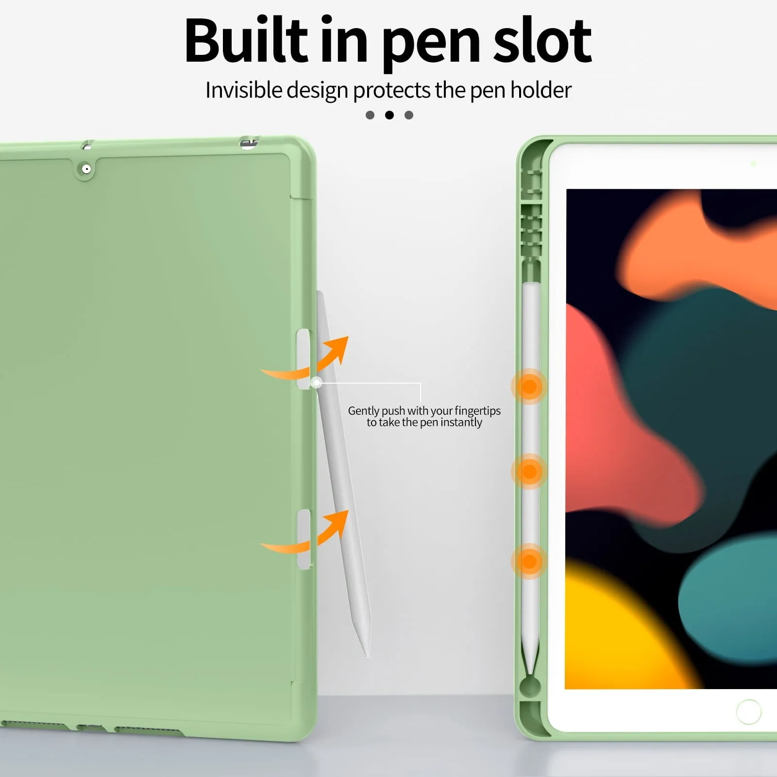 iPad 10.2 Case for iPad 9th Generation 2021 /iPad 8th Generation 2020 / iPad 7th Gen 2019 with Pencil Holder, Auto Sleep/Wake for Slim Soft Back Smart Cover, iPad 10.2 inch Case, Black