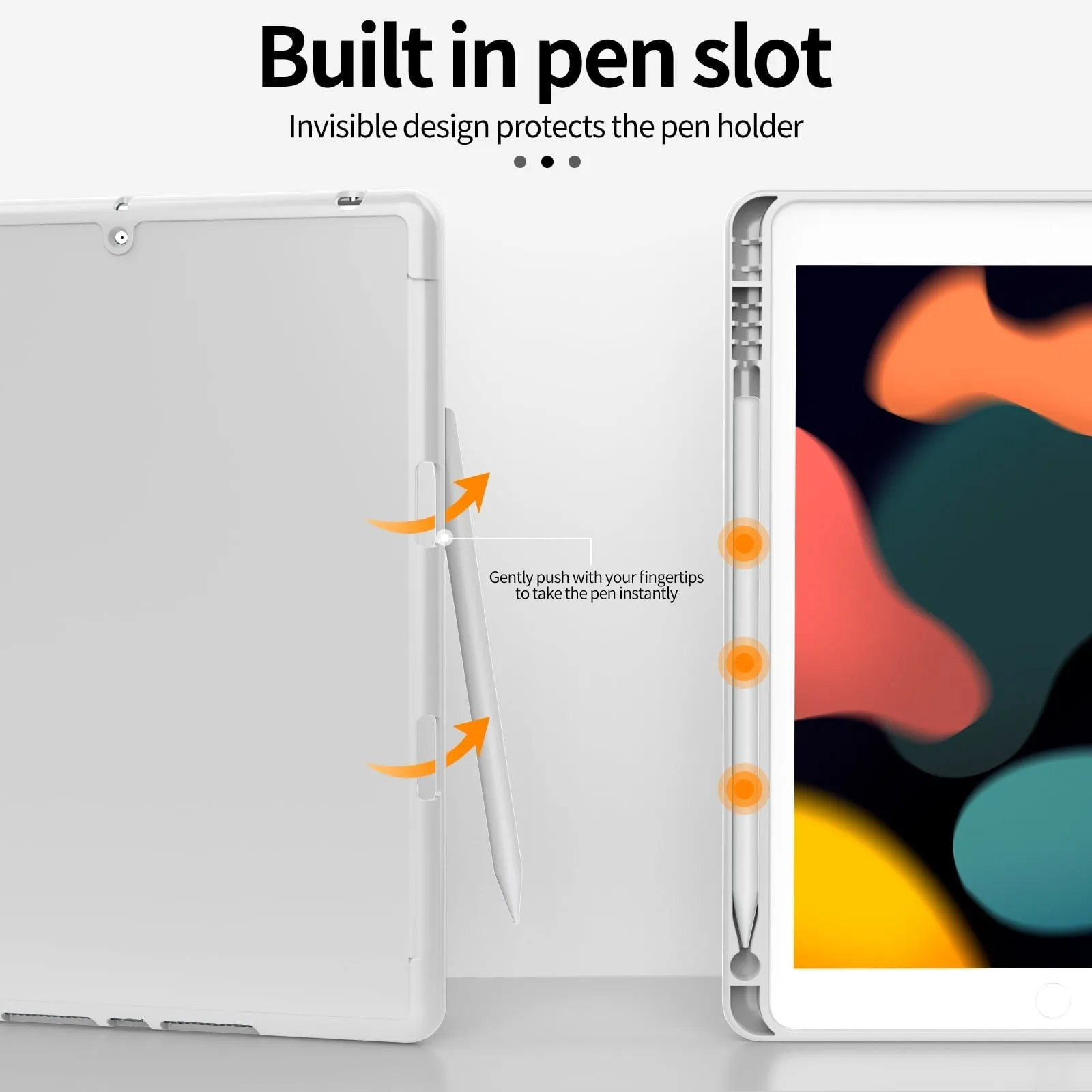 iPad 10.2 Case for iPad 9th Generation 2021 /iPad 8th Generation 2020 / iPad 7th Gen 2019 with Pencil Holder, Auto Sleep/Wake for Slim Soft Back Smart Cover, iPad 10.2 inch Case, Black