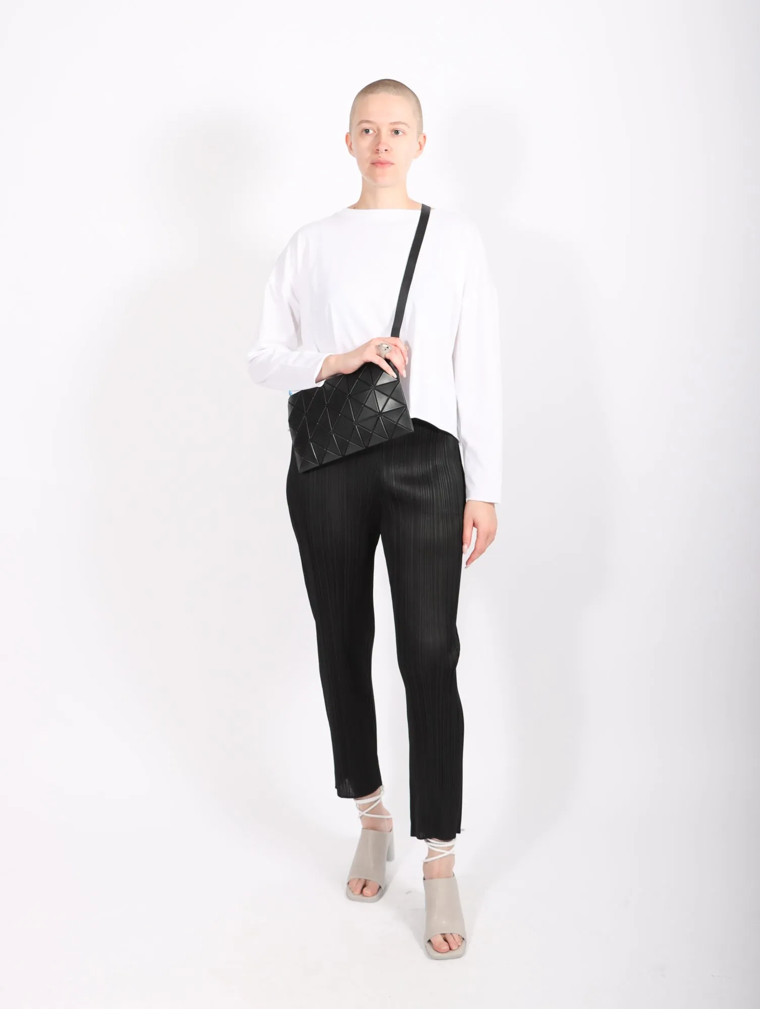 Lucent Matte Shoulder Bag in Black by Bao Bao Issey Miyake