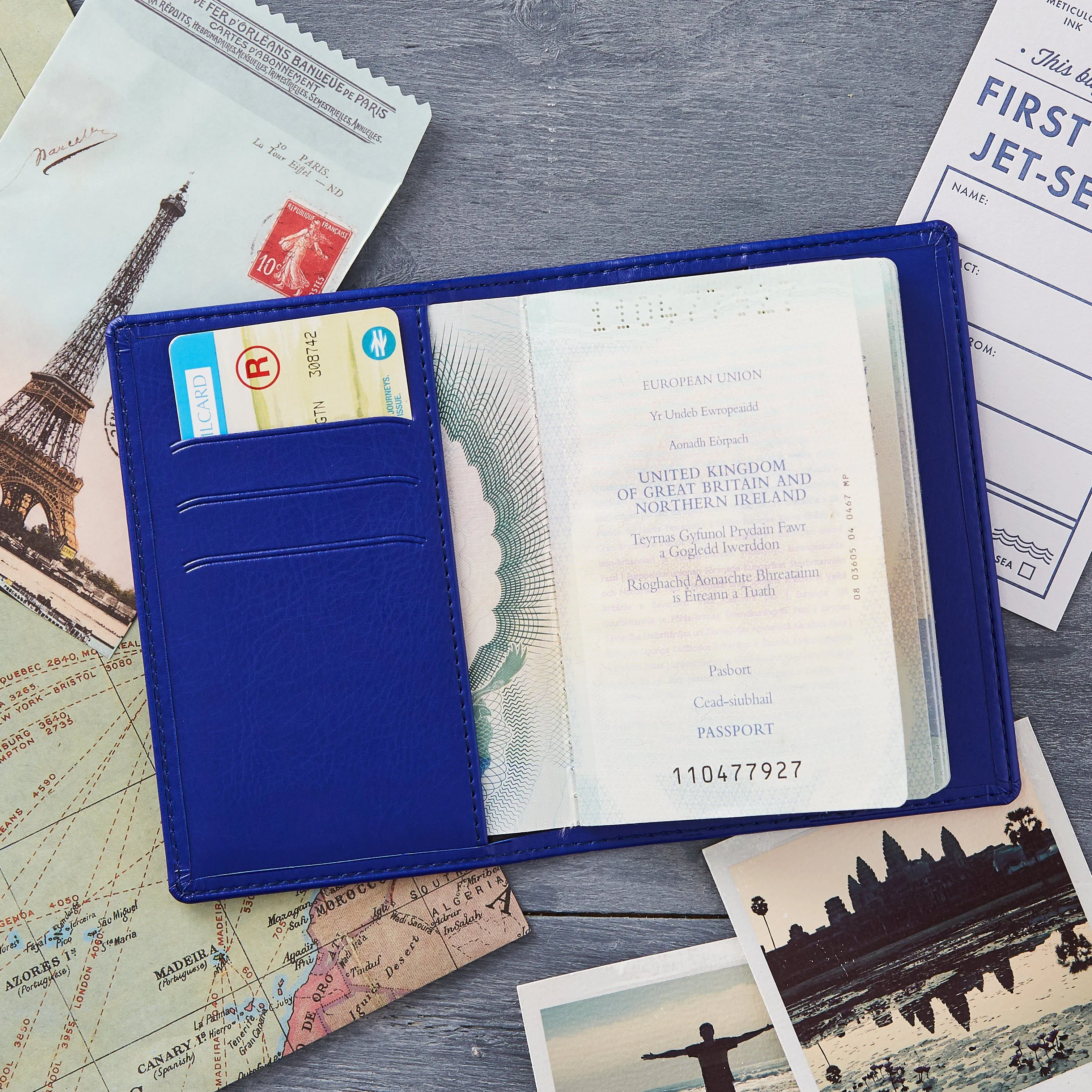 Personalised Couples Script Passport Covers