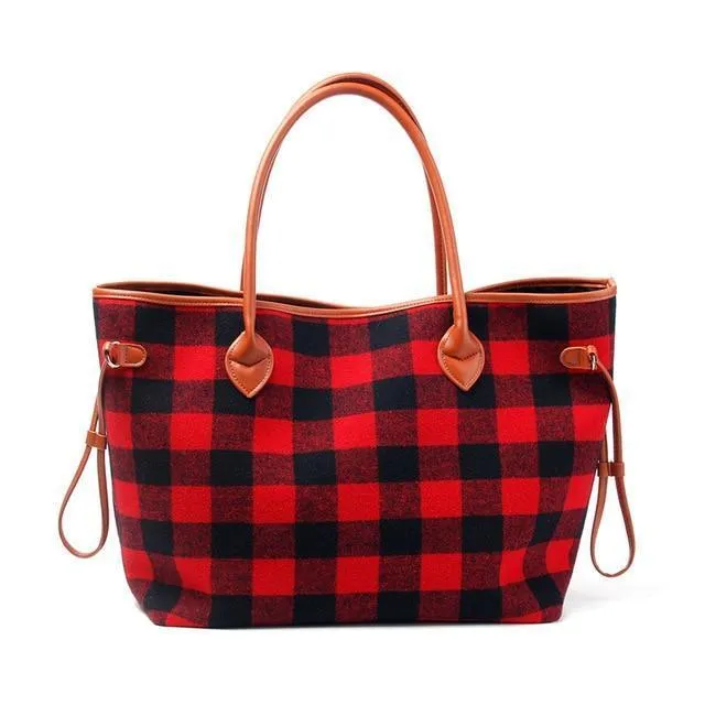 Plaid Weekender Tote Bag