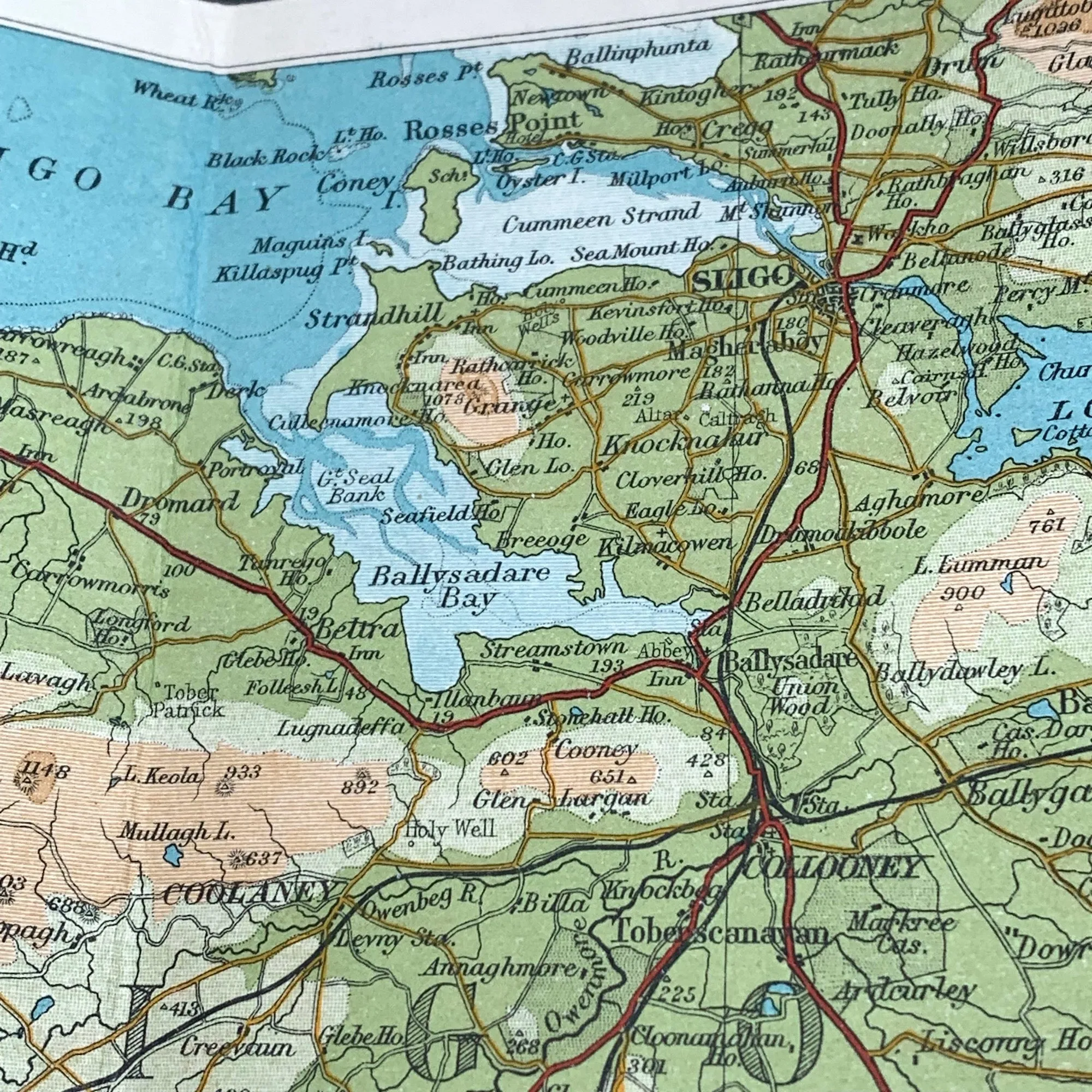 Rare 1940s Map of Dublin and Roscommon - Bartholomew’s 1/4" on Cloth