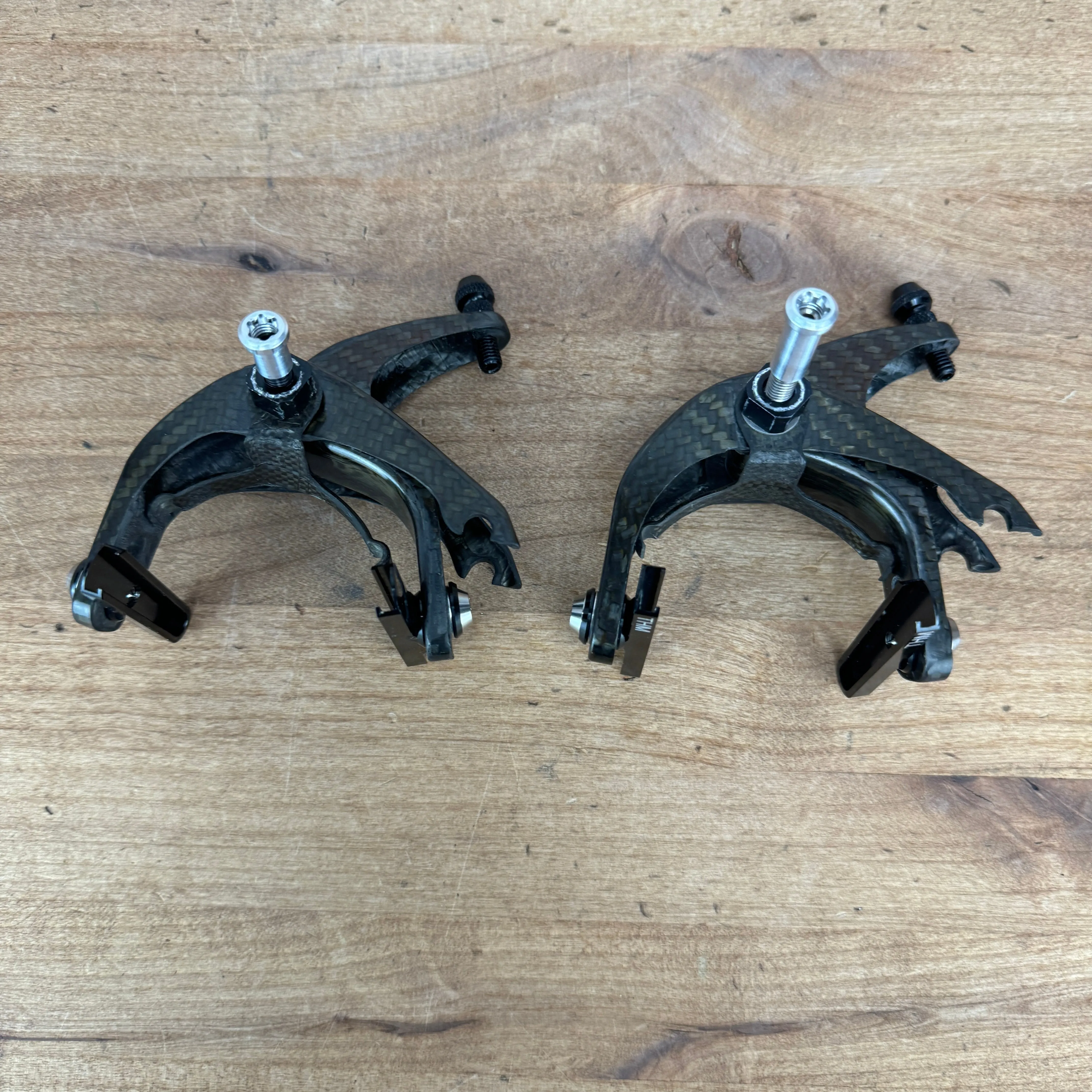 Rare! ax-lightness Orion SL Carbon Center-Mount Rim Brake Calipers 105 Grams!