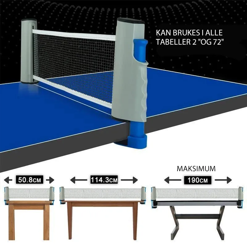 Retractable table tennis net - play anywhere