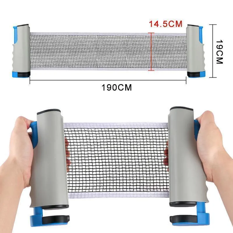 Retractable table tennis net - play anywhere