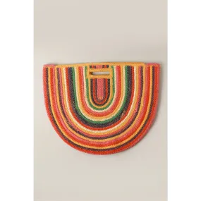 Rio Round Stripped Woven Tote Bag