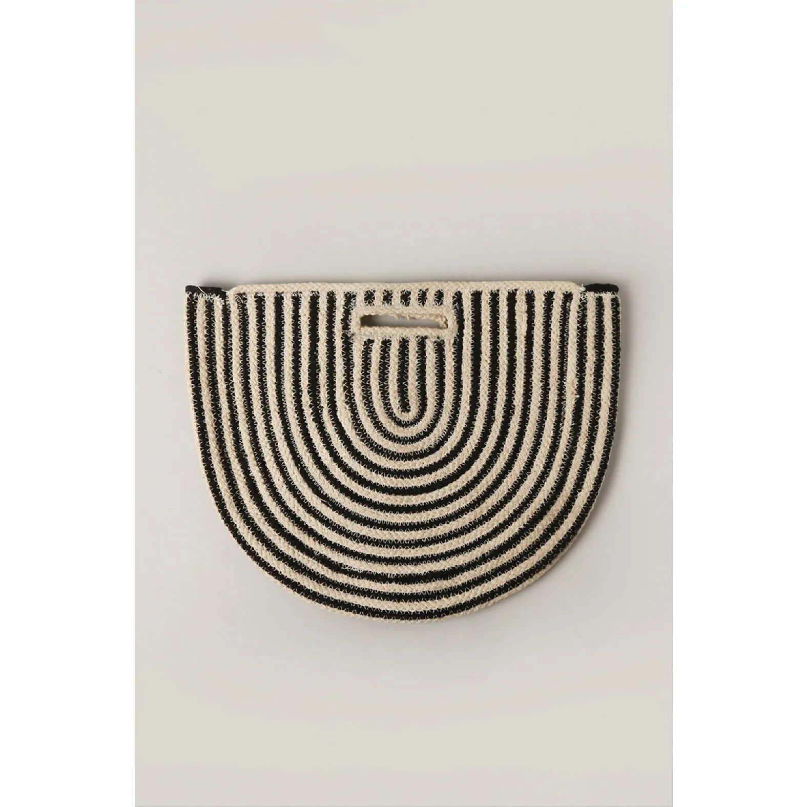 Rio Round Stripped Woven Tote Bag
