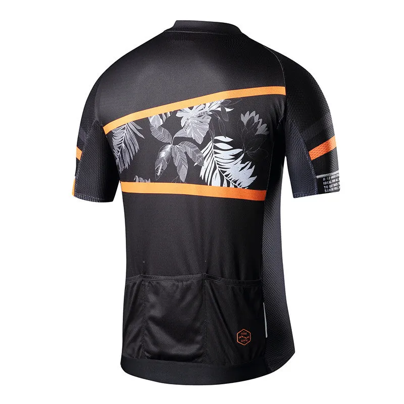 Santic Rainforest Orange Men Cycling Jersey Short Sleeve