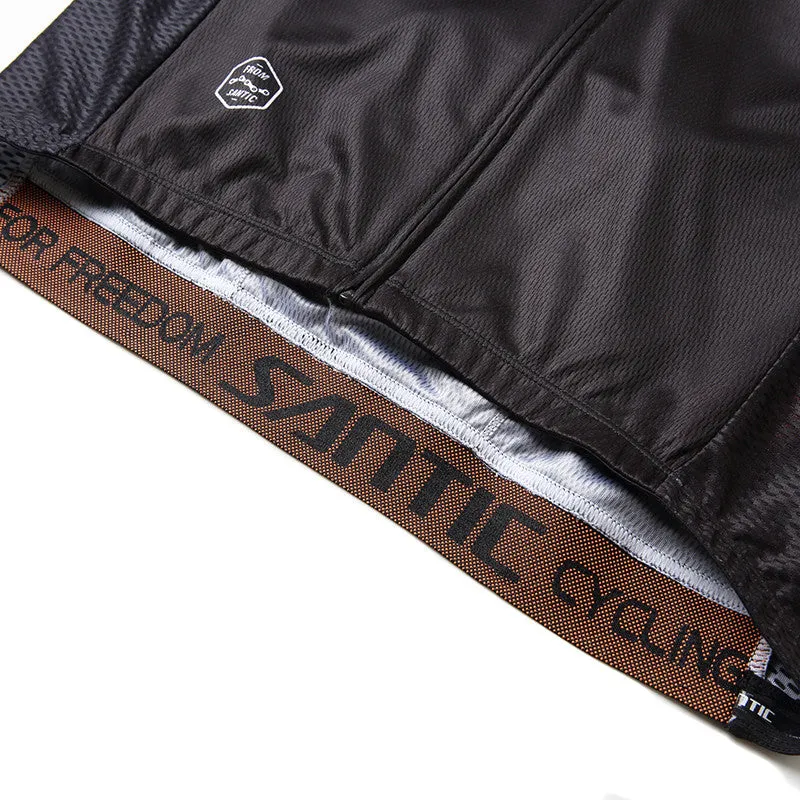 Santic Rainforest Orange Men Cycling Jersey Short Sleeve
