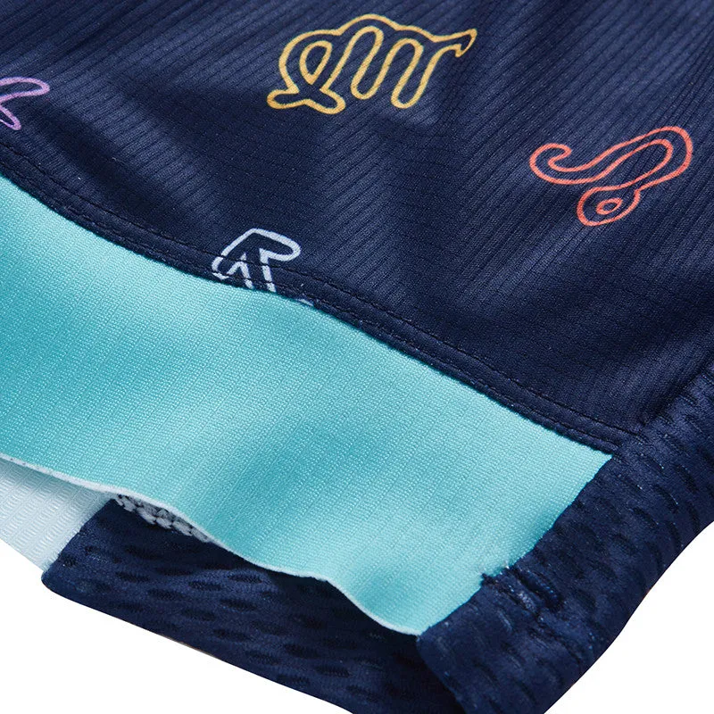 Santic Yadin Blue Men Cycling Jersey Short Sleeve
