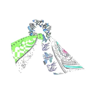 SEVRES GREEN SCRUNCHIE