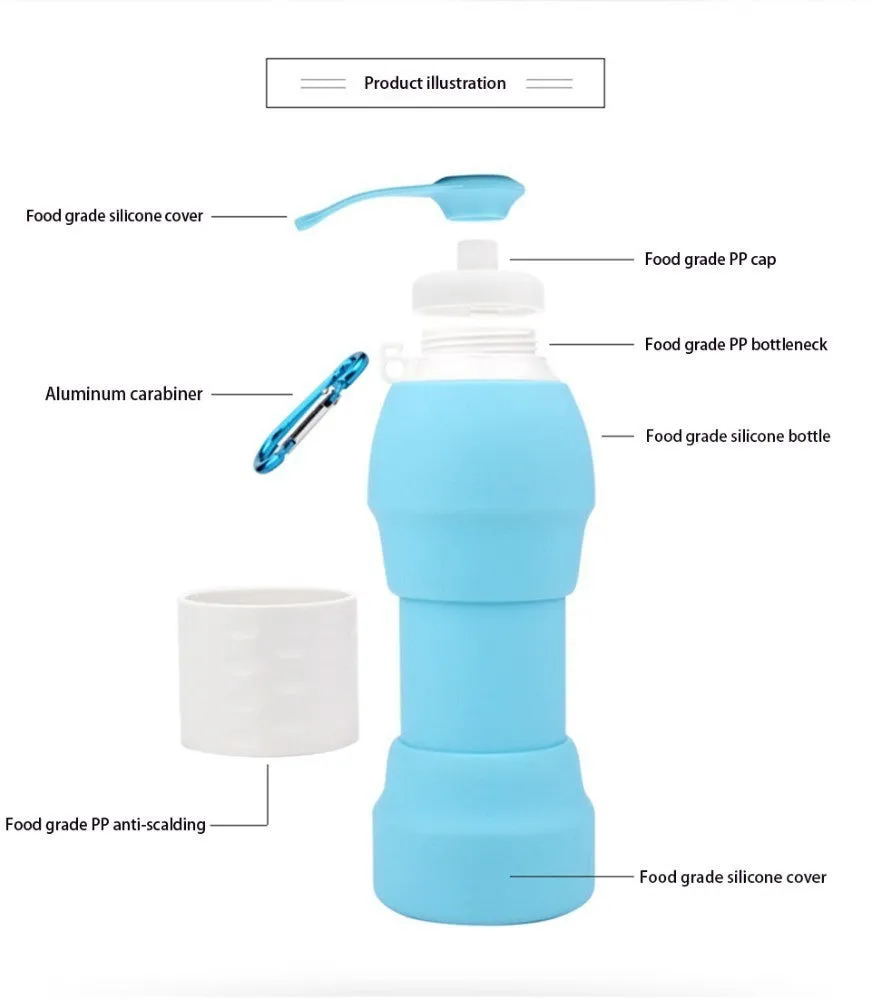 Shaker Silicone Water Bottle