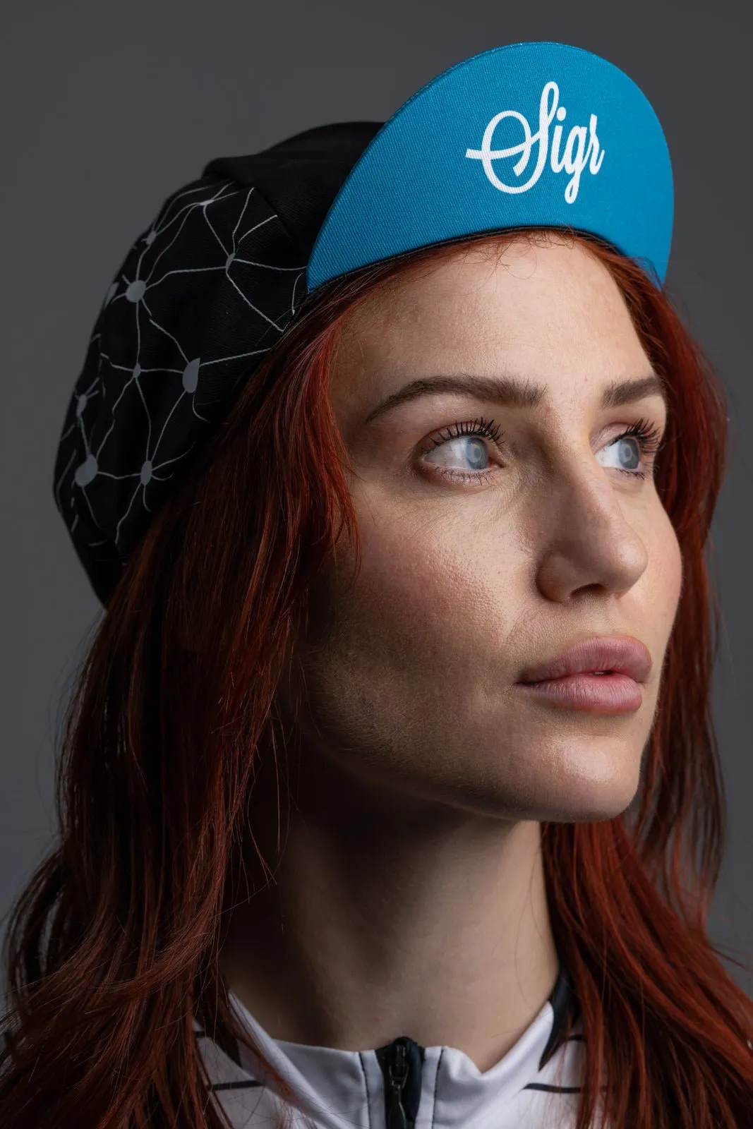 Sidensvans Petrol Blue and Black Cycling Cap