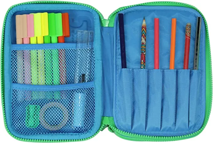 Smily Kiddos Double Compartment Pencil Case Blue