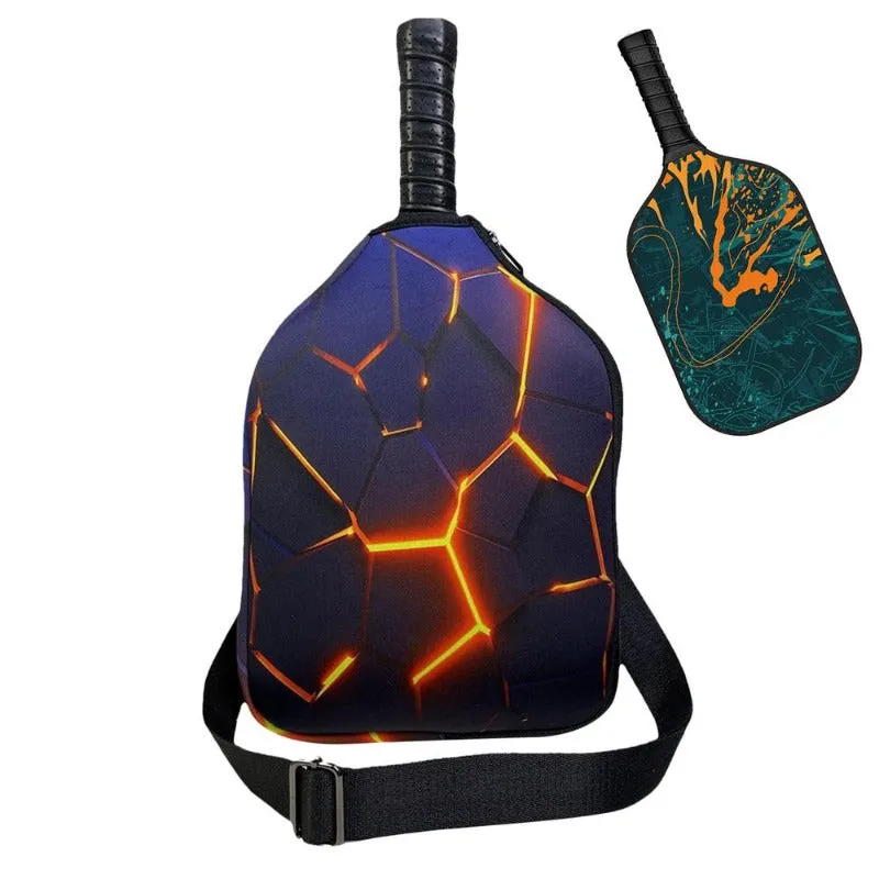 Tennis Sling Backpack Pickleball Racket Bag Crossbody Water Resistant Tennis Bag