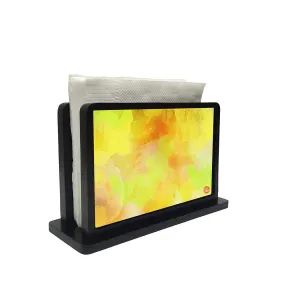 Tissue Holder Paper Napkin Stand - Yellow Watercolor