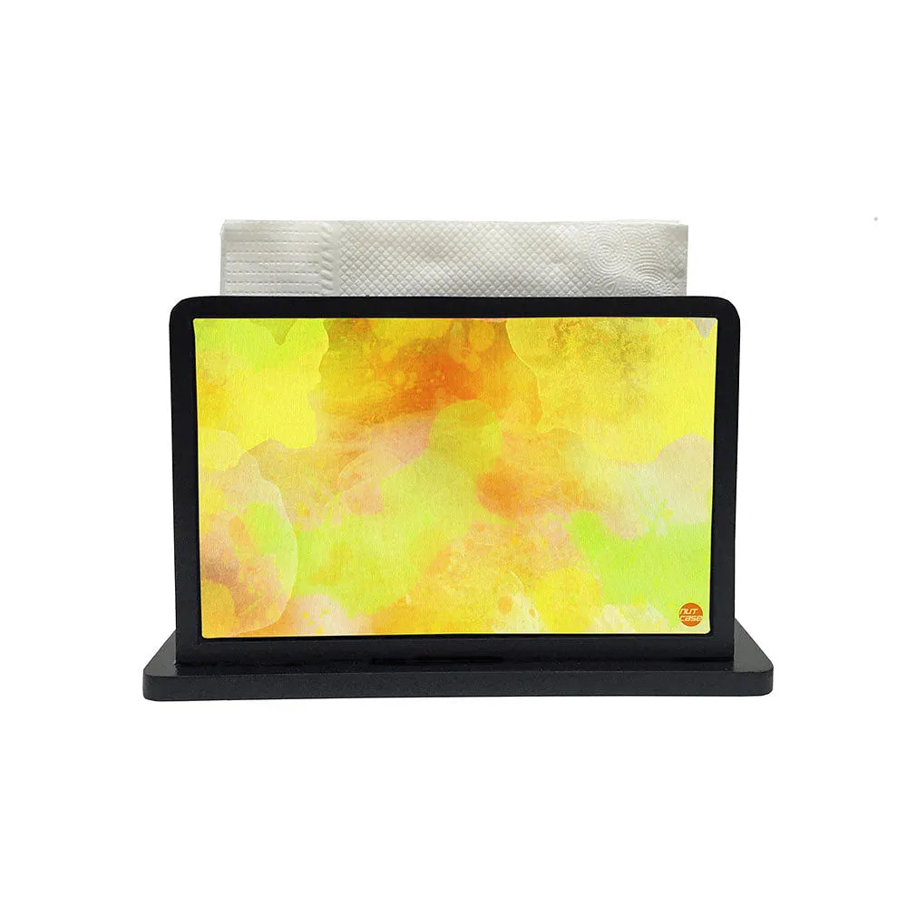Tissue Holder Paper Napkin Stand - Yellow Watercolor