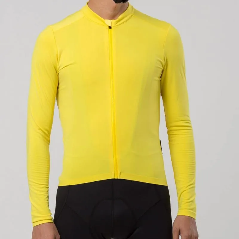 Unisex Solid Color Long Sleeve Cycling Jersey